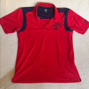 Knights Apparel U of A Red Polo with Navy Accents size Large
